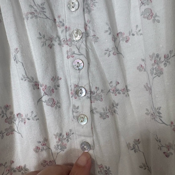 Eileen West Women’s Floral Lovely Cottage Cap Sleeve Nightgown Gown Ruffle Sz XL - Picture 9 of 14